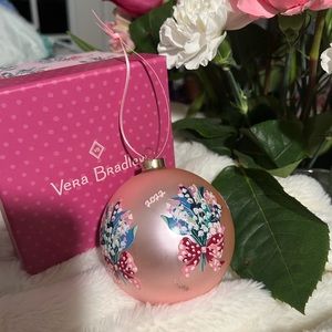 Vera Bradley~ Happiness Returns Pink~ Christmas Ornament~ New With Box